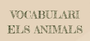 vocabulari animals