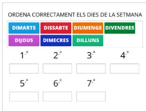 ELS DIES DE LA SETMANA