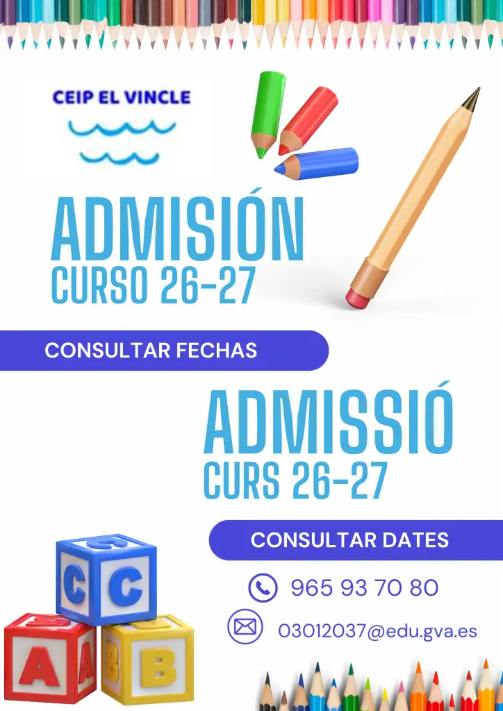 Admisión curso 26-27