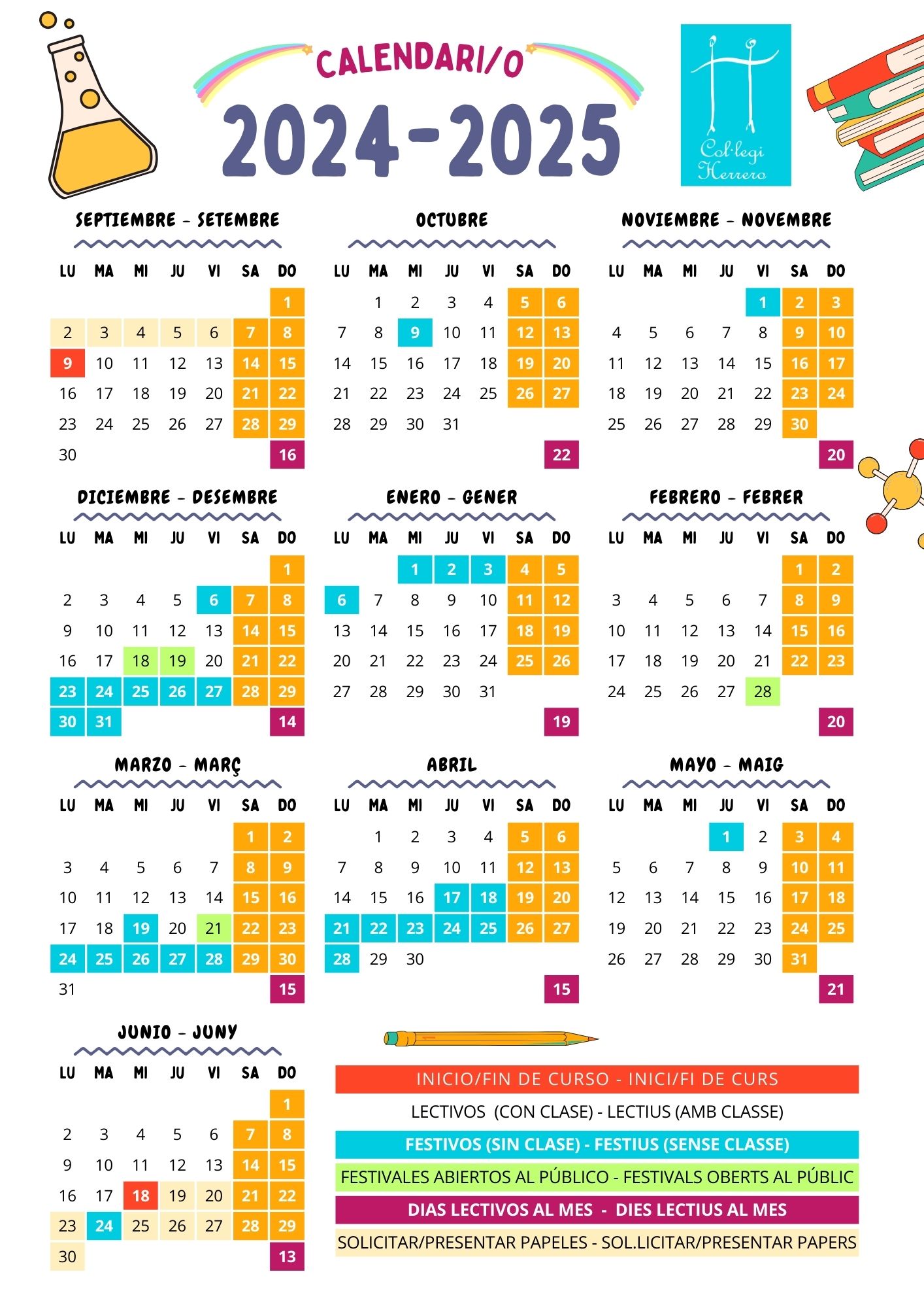 Calendari escolar – Calendario escolar