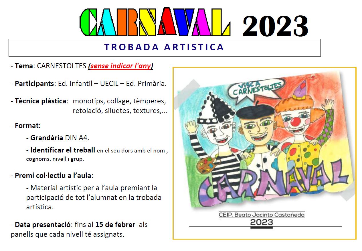 BASES TROBADA ARTÍTICA CARNAVAL 2023