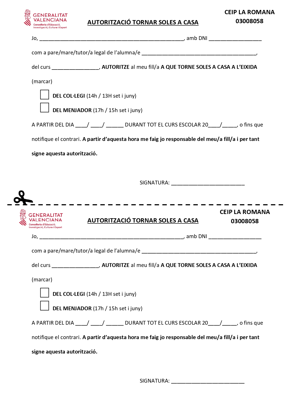 JUSTIFICANT TORNAR SOLES