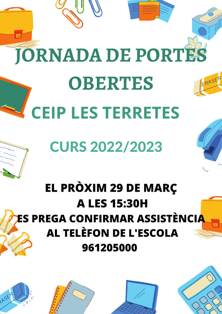 JORNADA DE PORTES OBERTES – CEIP LES TERRETES