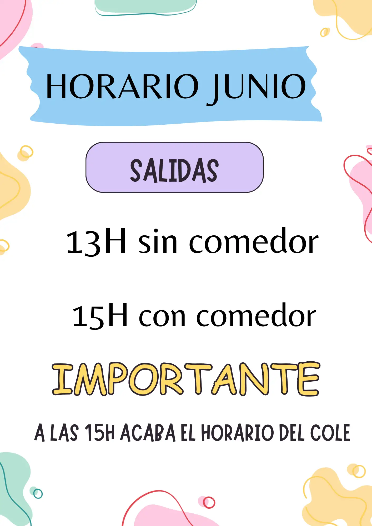 HORARIO JUNIO