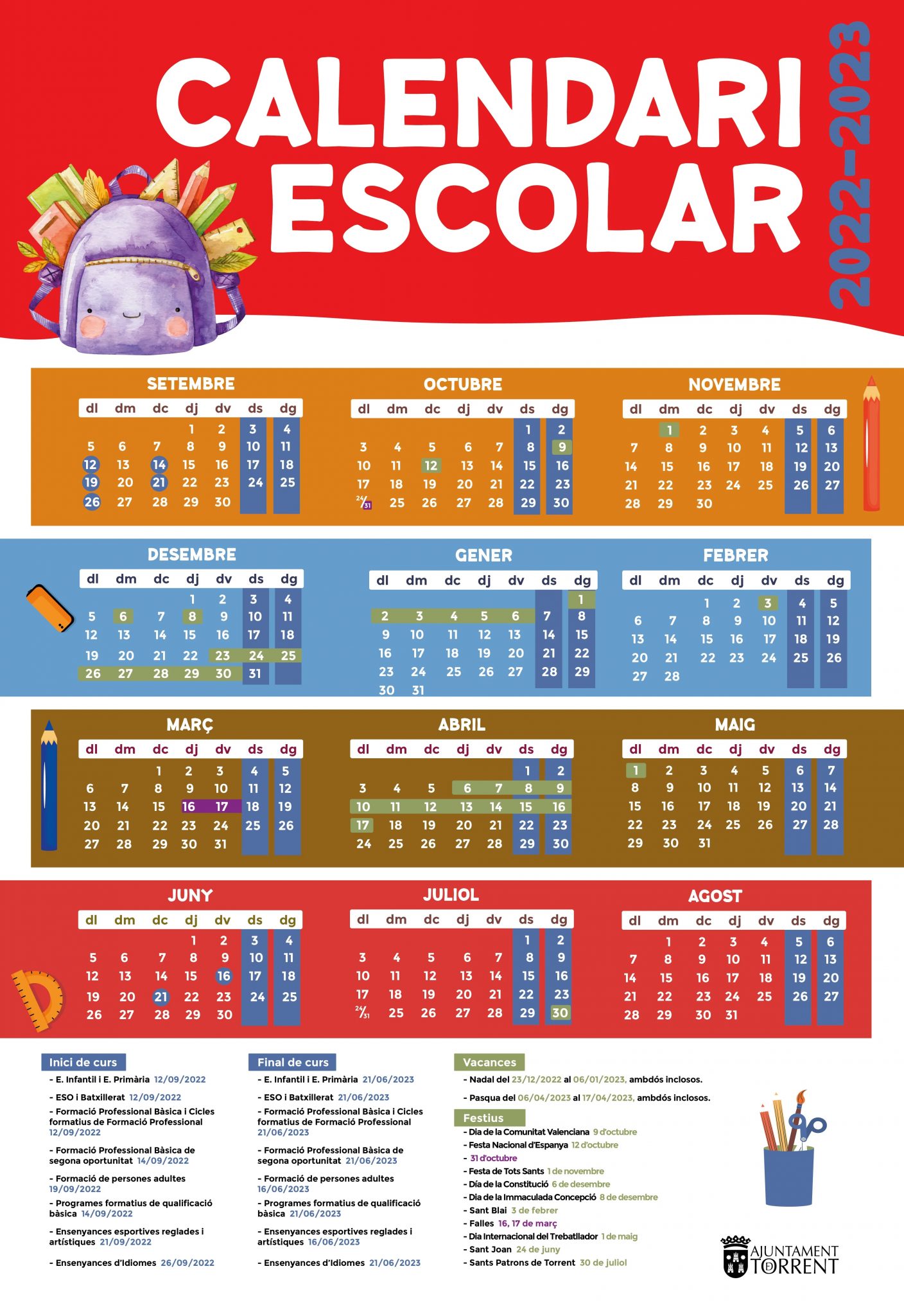 Calendario Escolar Ceip Miguel HernÁndez 0511