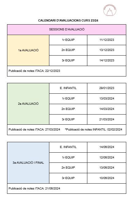 calendari d'avaluacions 23-24