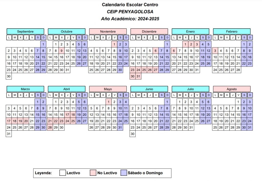 calendario 24/25