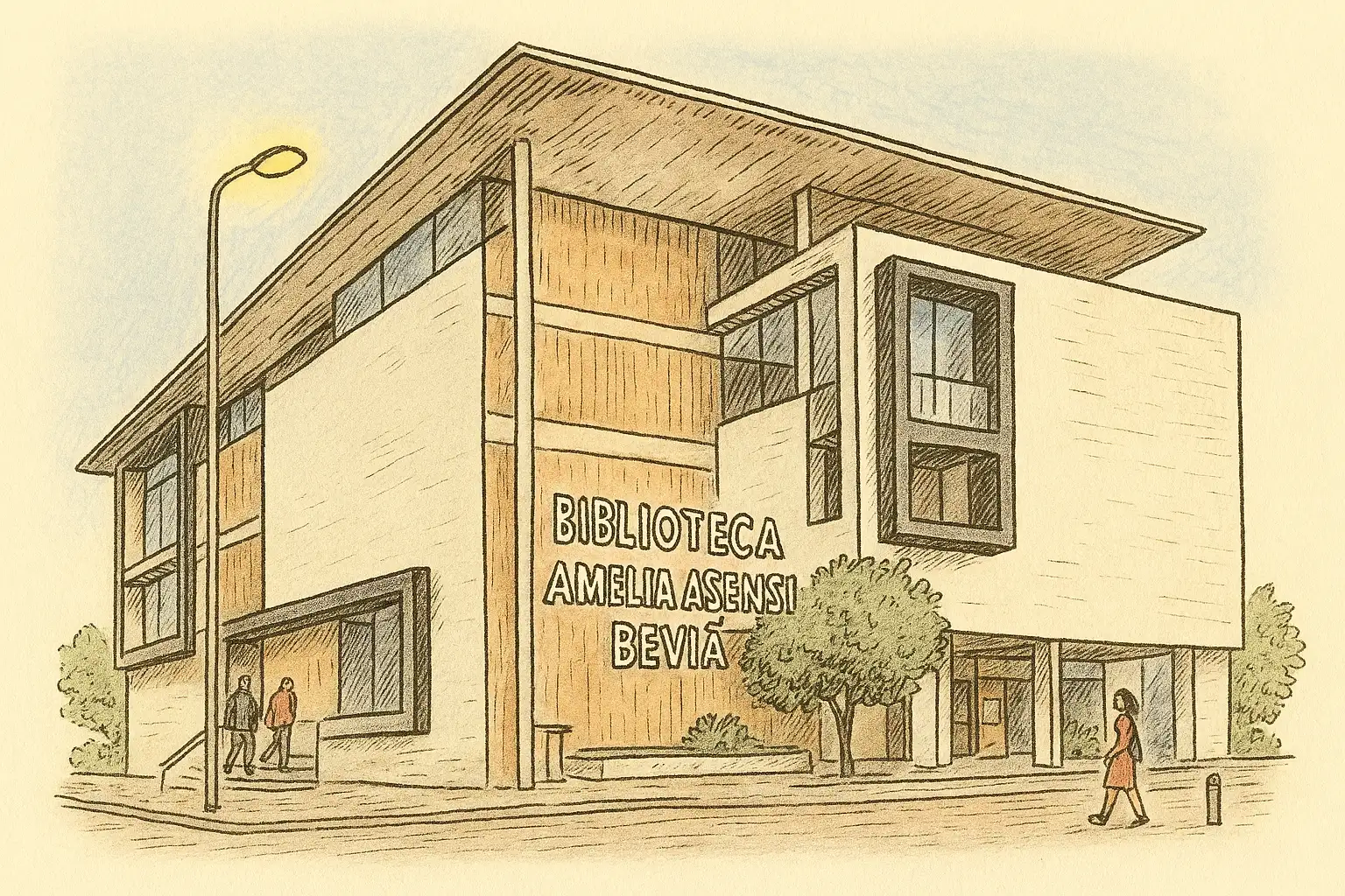 dibujo Biblioteca Sant Joan