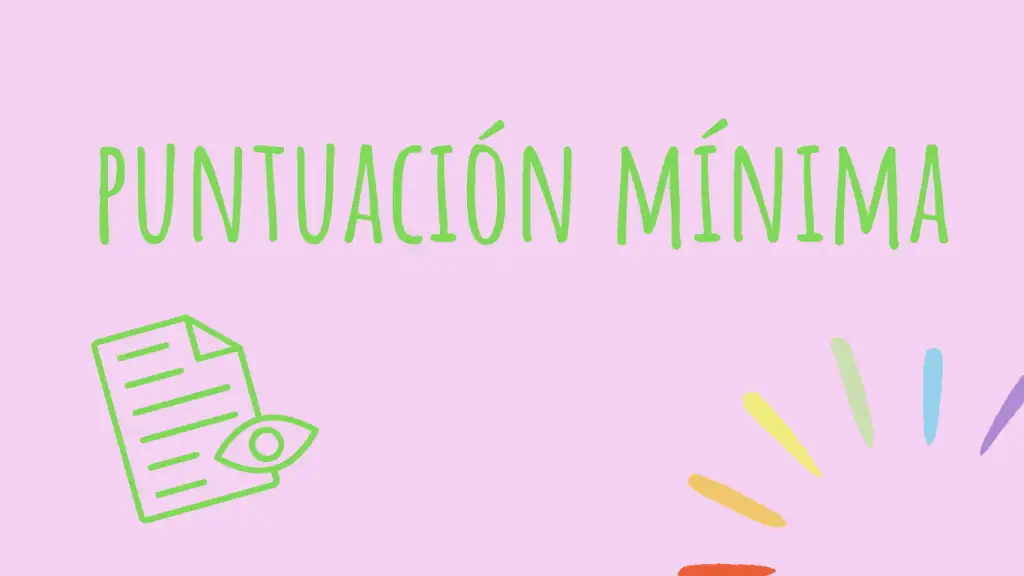 Puntuación mínima