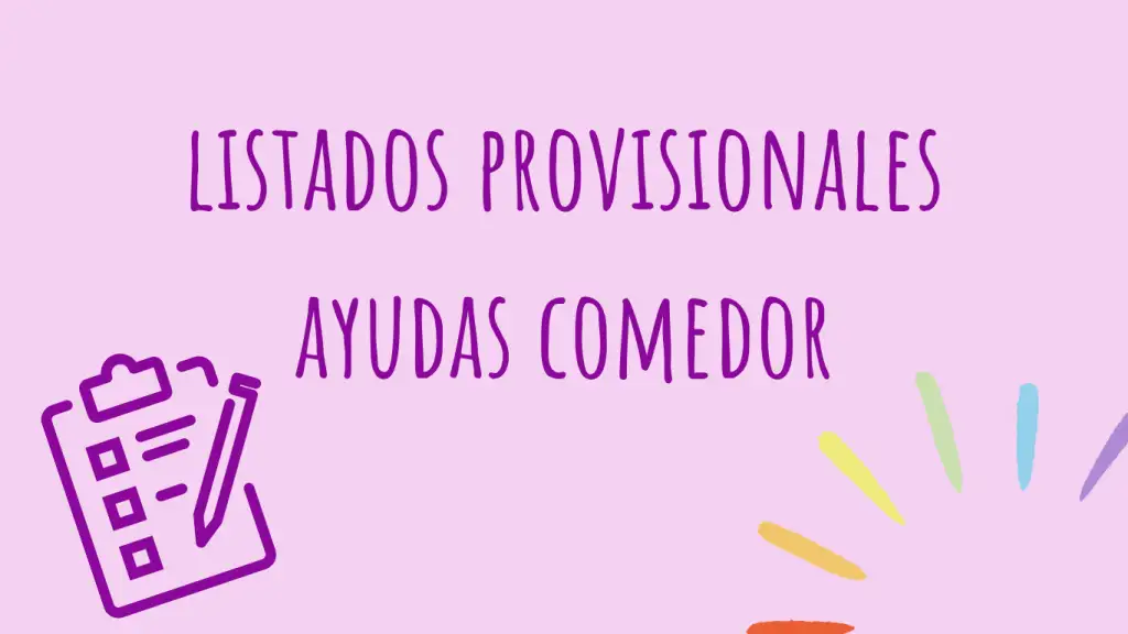 Listados provisionales ayudas comedor