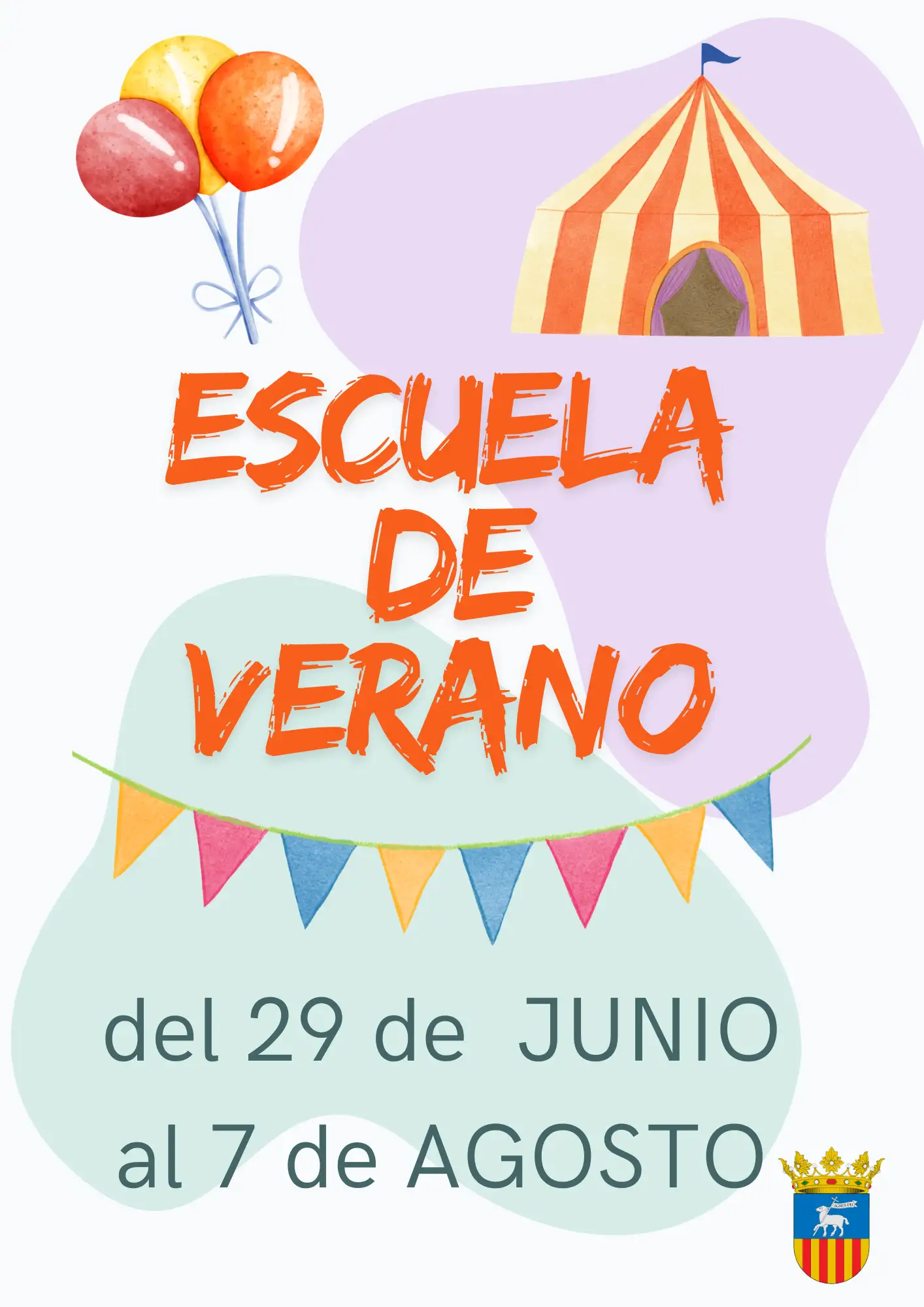 Cartel de la escuela de verano 2026