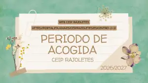 Portada Información Periodo de Acogida.