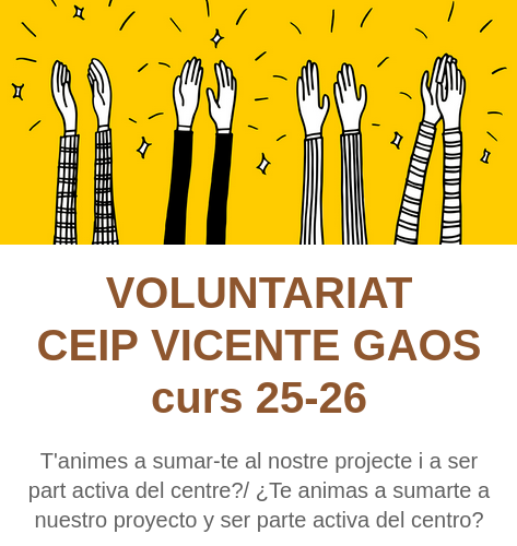 Formulario Voluntariado curso 2025 / 2026