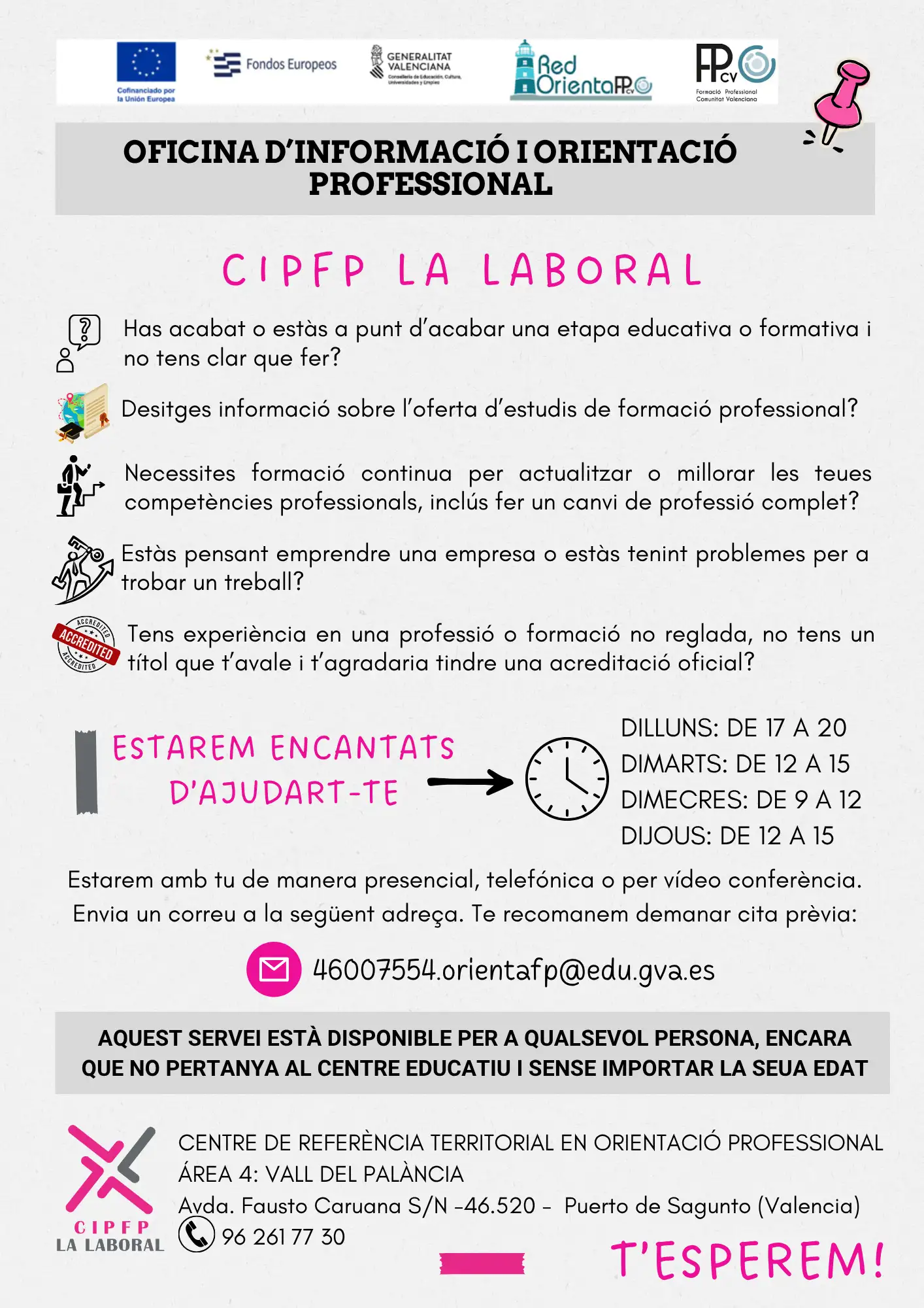 CARTELL OFIOP CIPFP LA LABORAL - VALENCIÀ