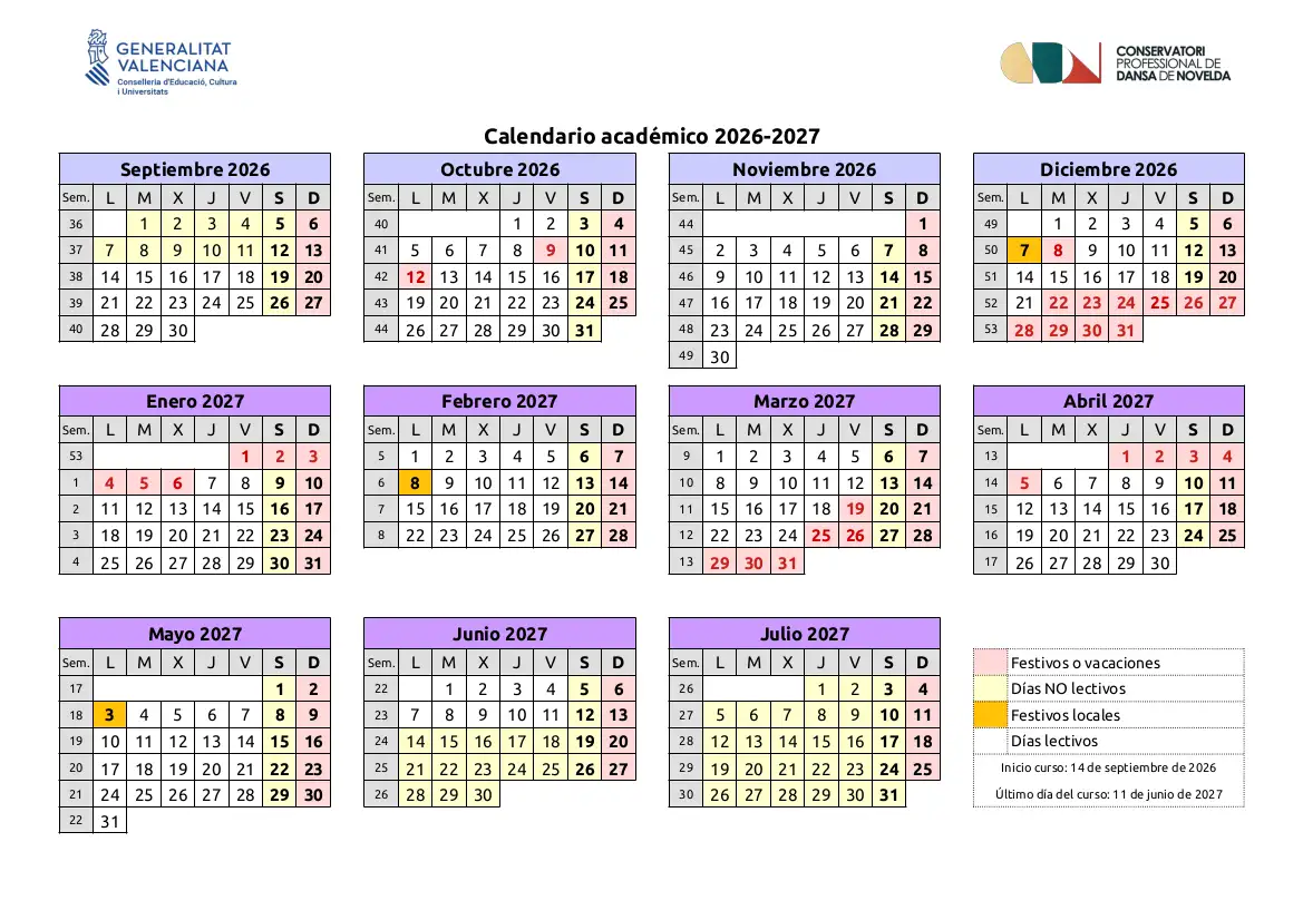 Imagen del calendario