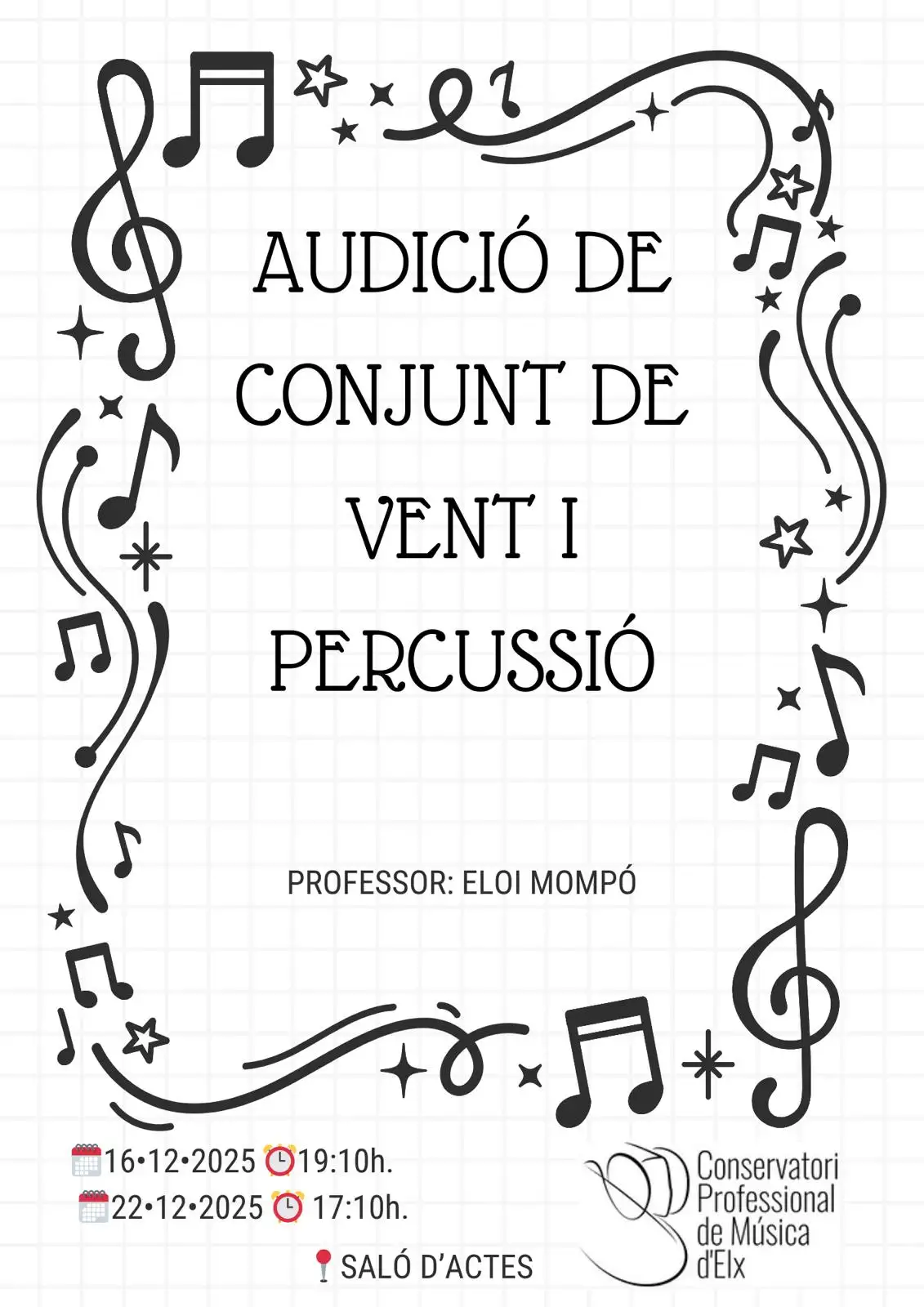 CARTELL AUDICIÓ CONJUNT PRIMER TRIMESTRE.