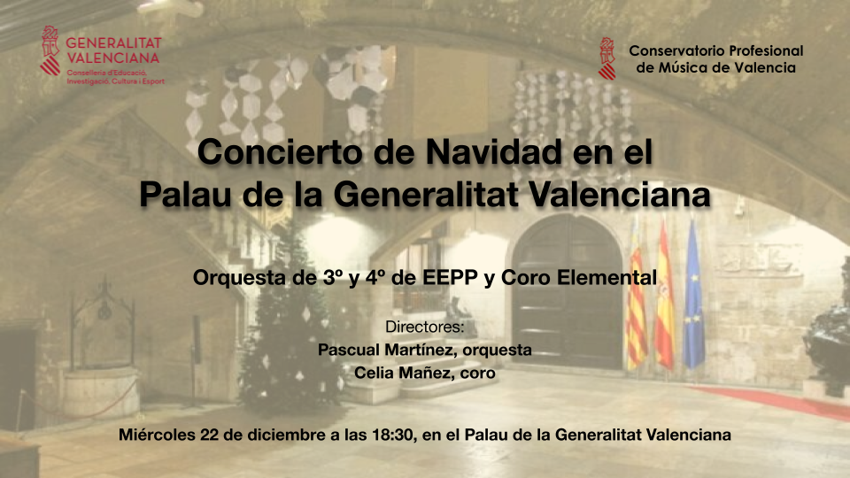 Concierto en el Palau de la Generalitat 22-12-2021