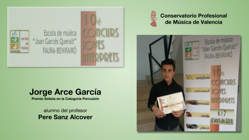 10é Concurs Joves Intérprets de Faura-Benifairó Percusión Jorge