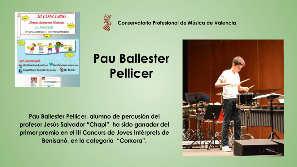 III Concurs de Joves Intýrprets de Benisaný-Pau Ballester