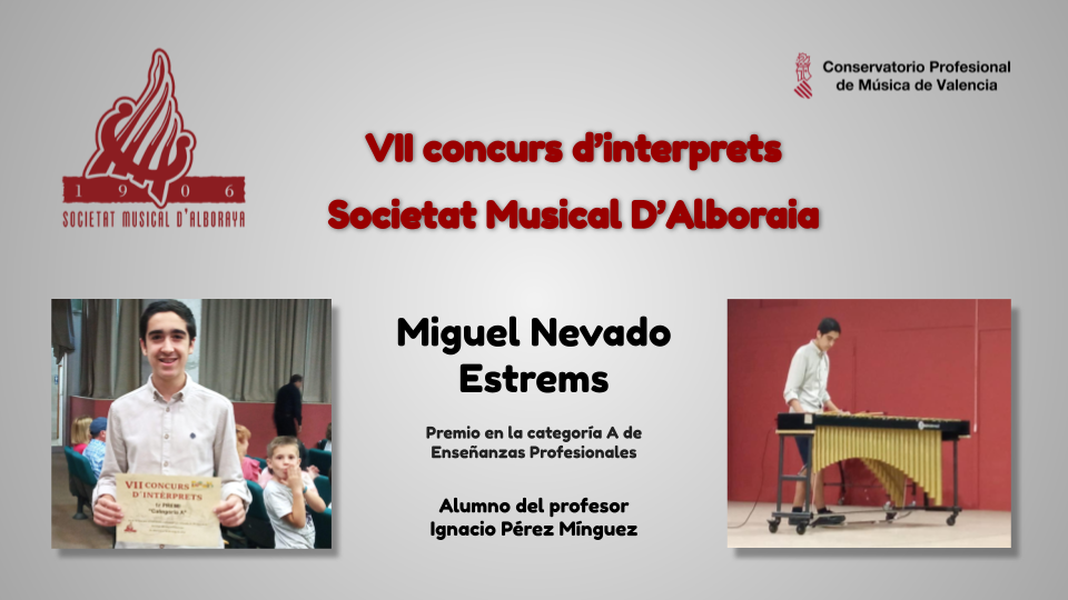 VII concurs d’interprets a la escola de la Societat Musical D’Alboraia