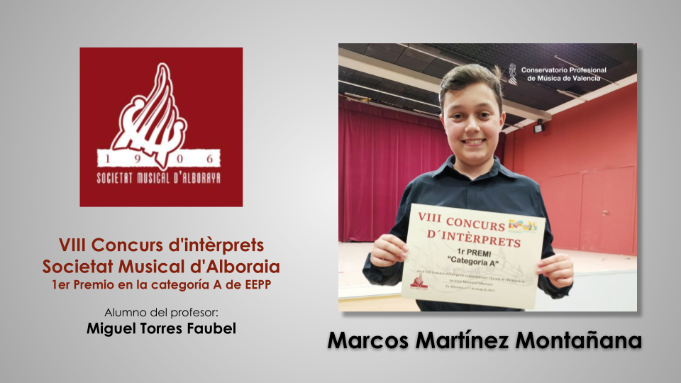 VIII Concurs d'intèrprets Societat Musical d'Alboraia Marcos Martínez Montañana