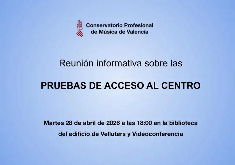 Reunión informativa Pruebas de acceso