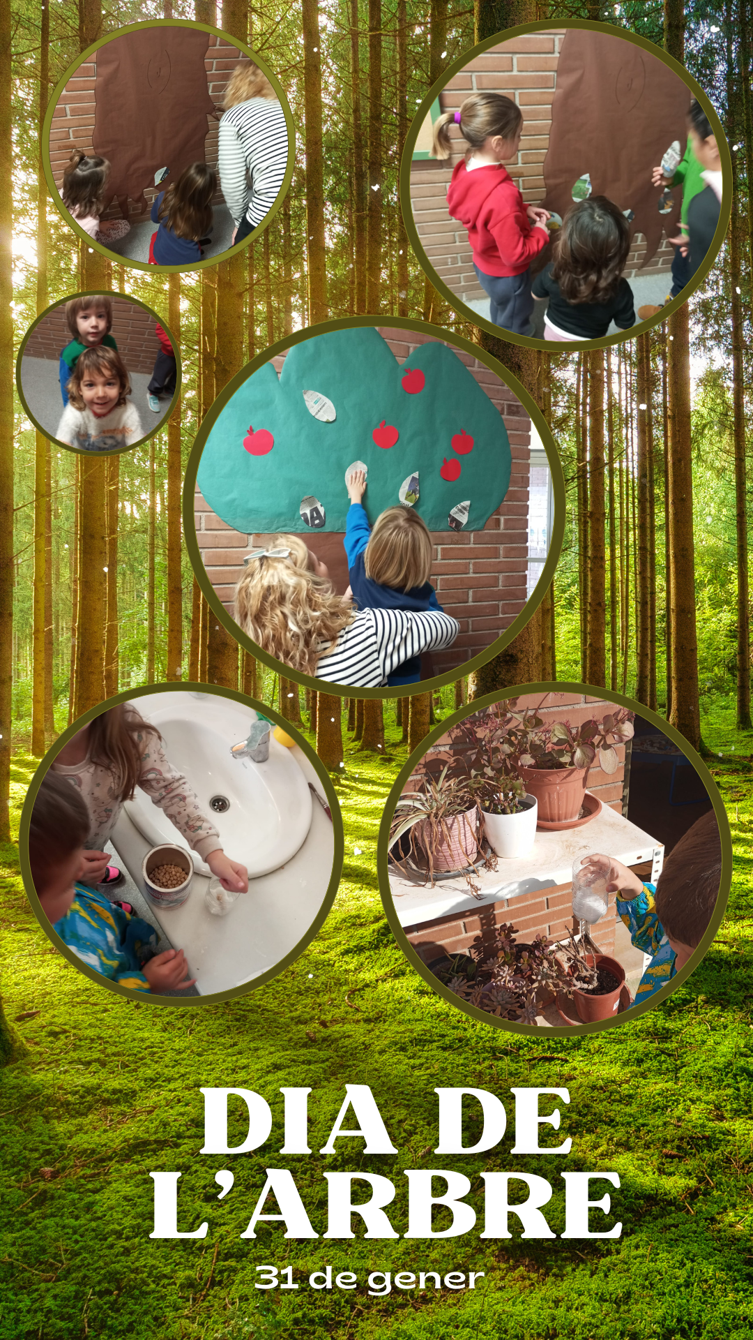 Día de la Tierra Historia del Instagram Fotografía Árboles Moderno Verde luz