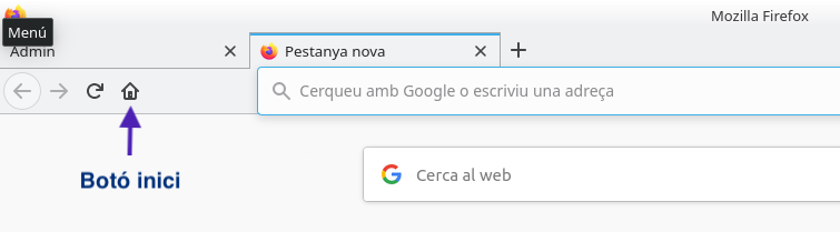 Firefox. Botó inici