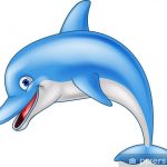 Happy dolphin cartoon