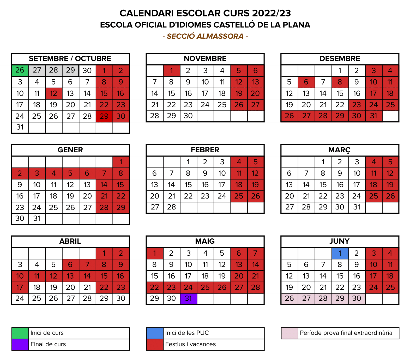 Calendario Escolar