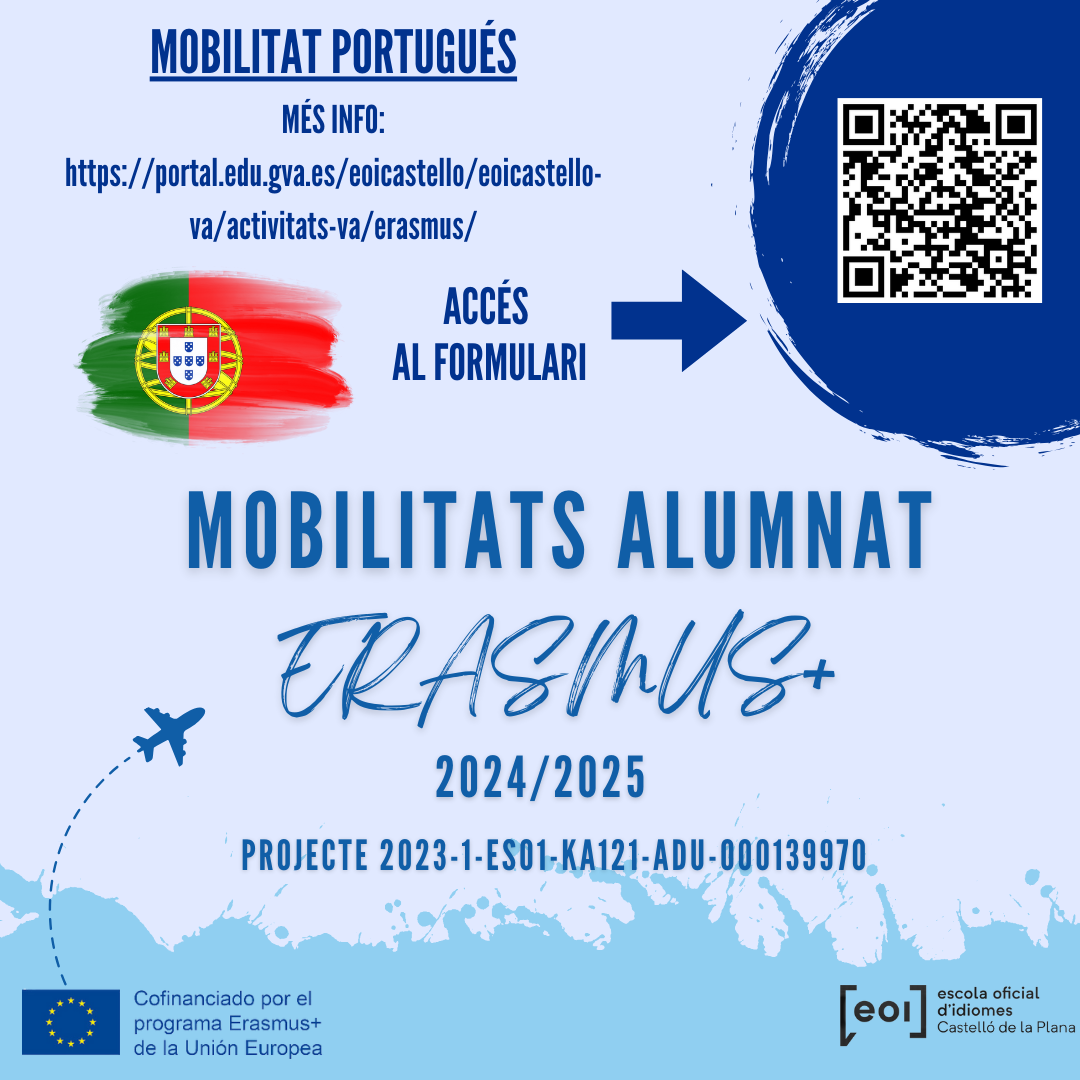 2024-2025 MOBILITAT ERASMUS + ALUMNES (portugués)