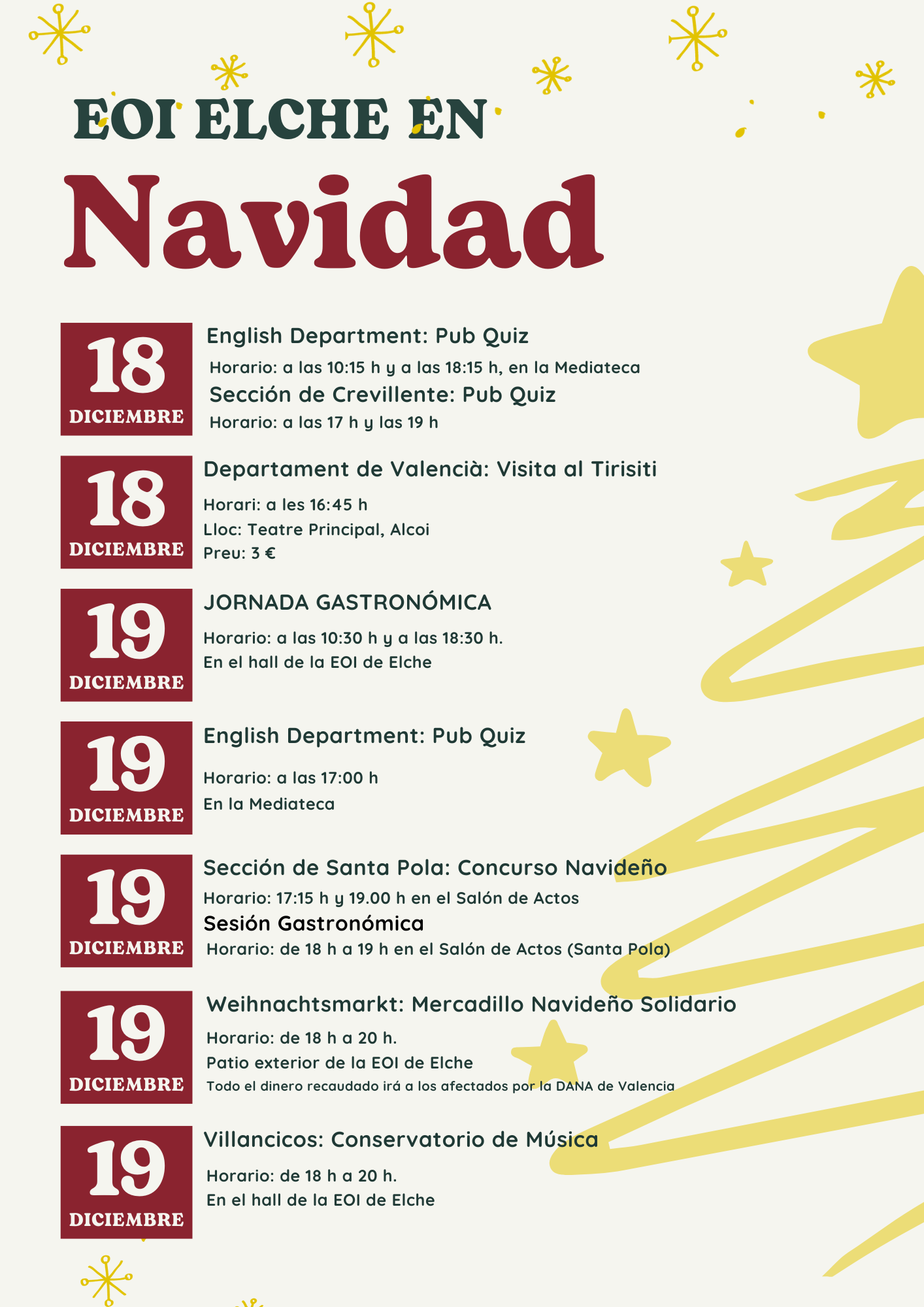 Agenda de Navidad