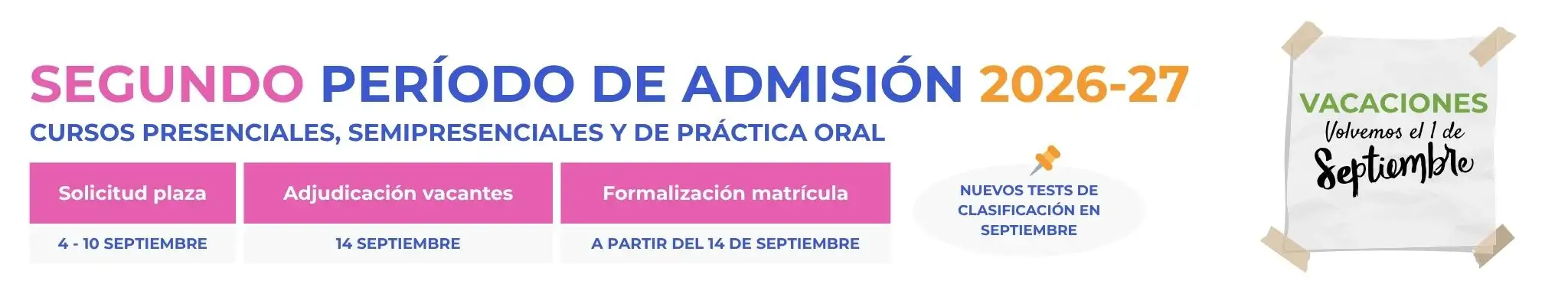 Cerrado por vacaciones. Volvemos el 1 de septiembre.