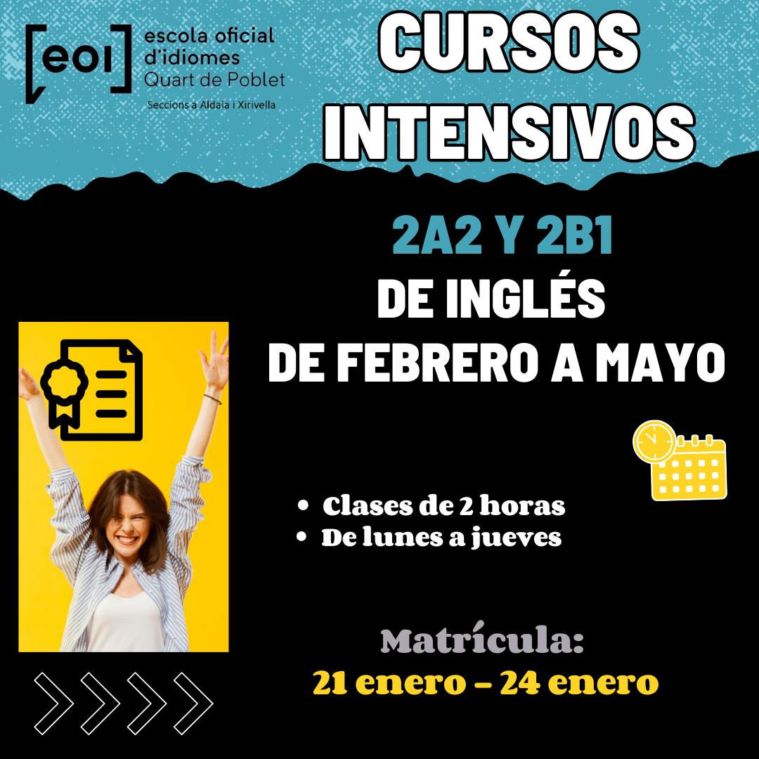 Cursos intensivos inglés feb-mayo 25, cast