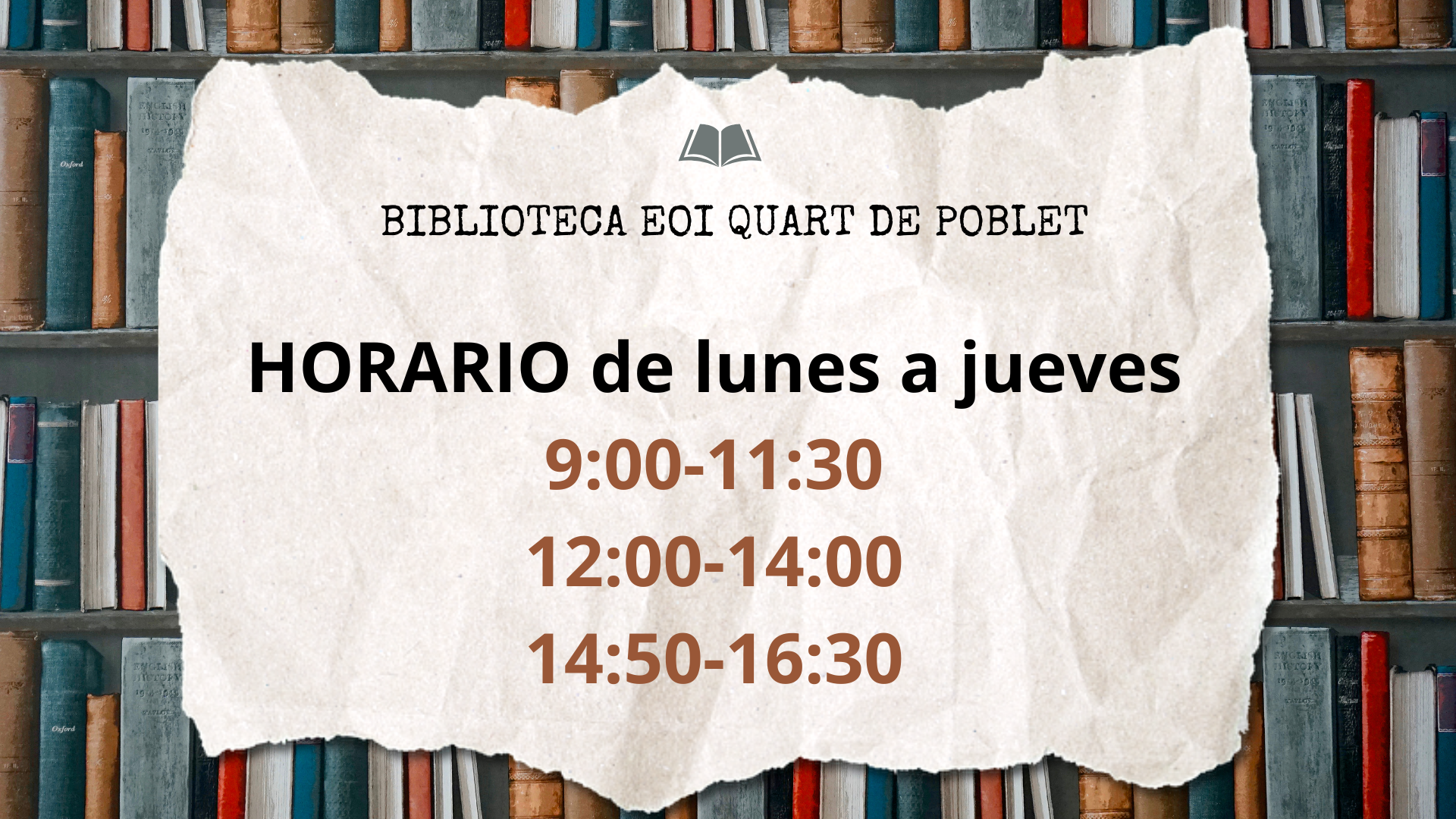 horario biblioteca cast