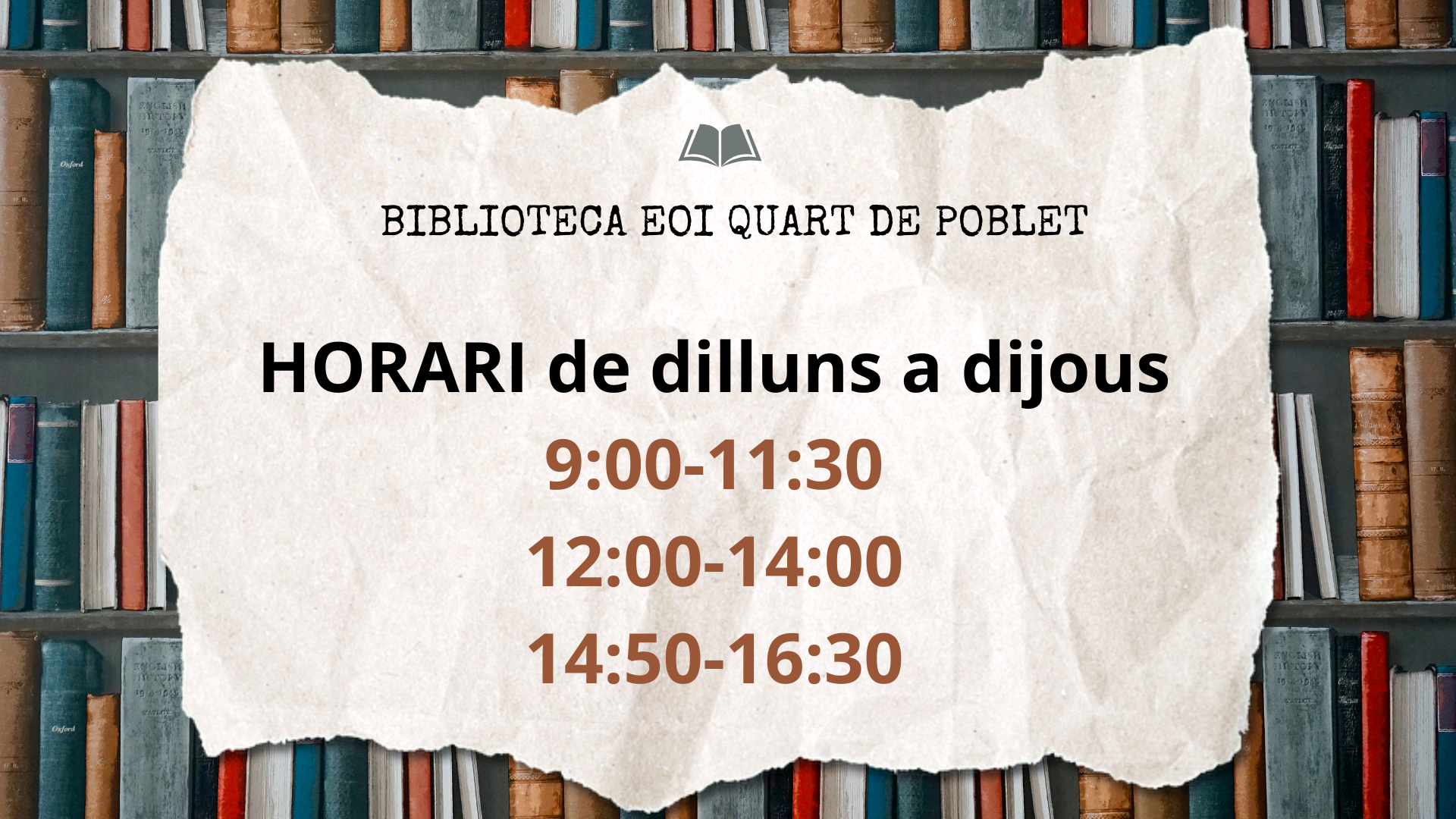 horario biblioteca vlc