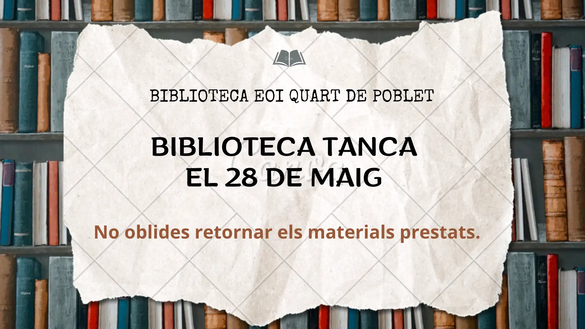 cierre bibioteca vlc