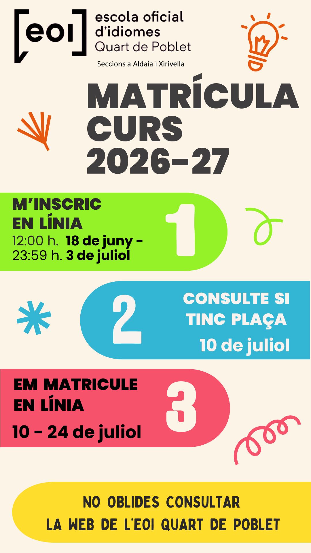 Matrícula 2026-27 val