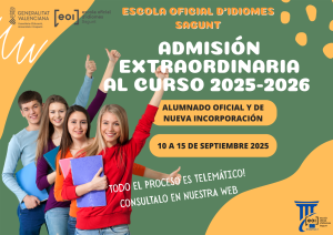 MATRÍCULA EXTRAORDINARIA 25-26