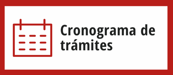 Cronograma trámites