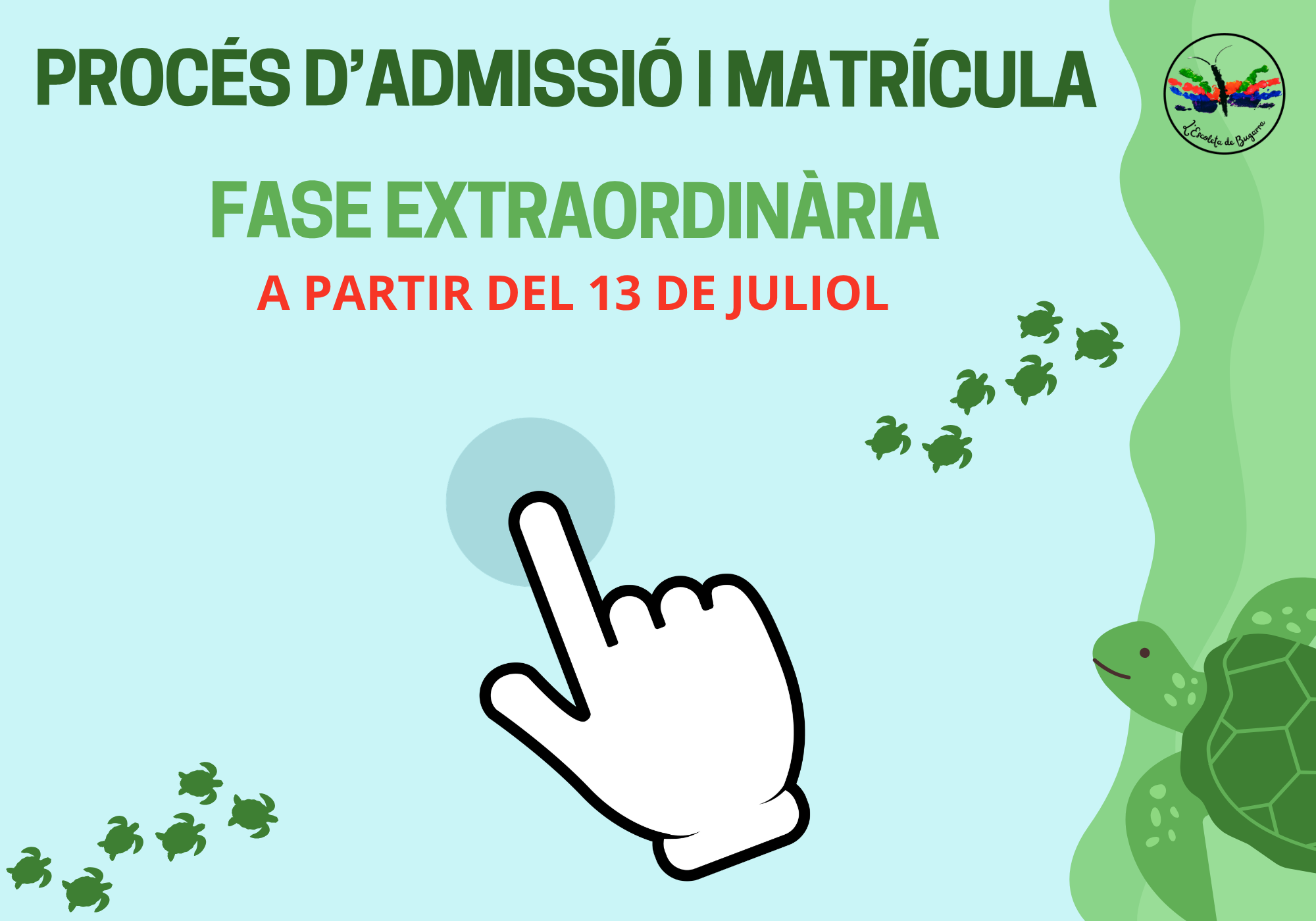 FASE EXTRAORDINÀRIA D'ADMISSIÓ I MATRÍCULA I ENLLAÇ A ADMINOVA