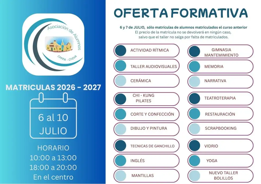 Oferta formativa talleres 2026-27