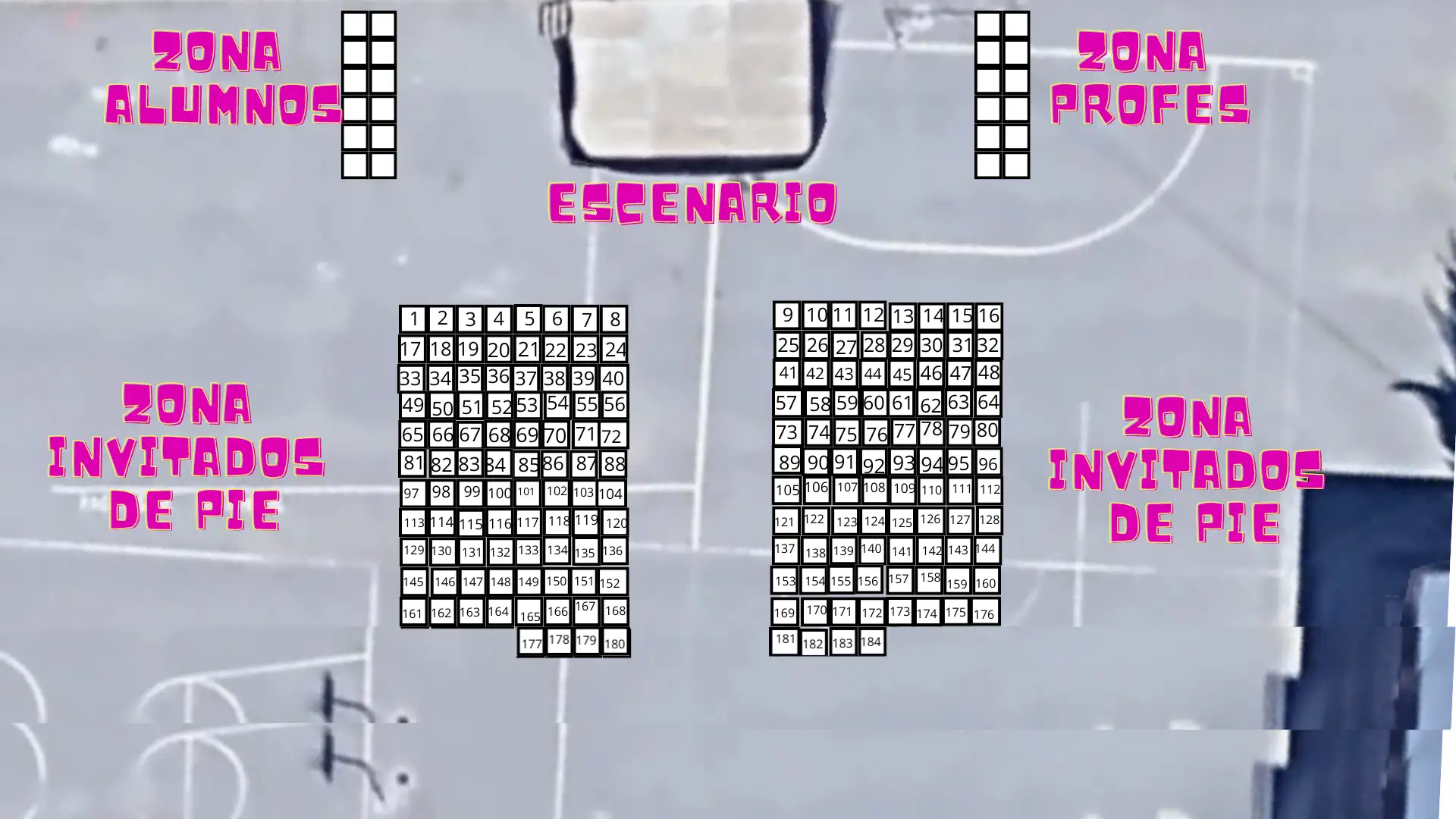 Plano escenario graduación