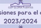 Admisiones para el curso 20232024