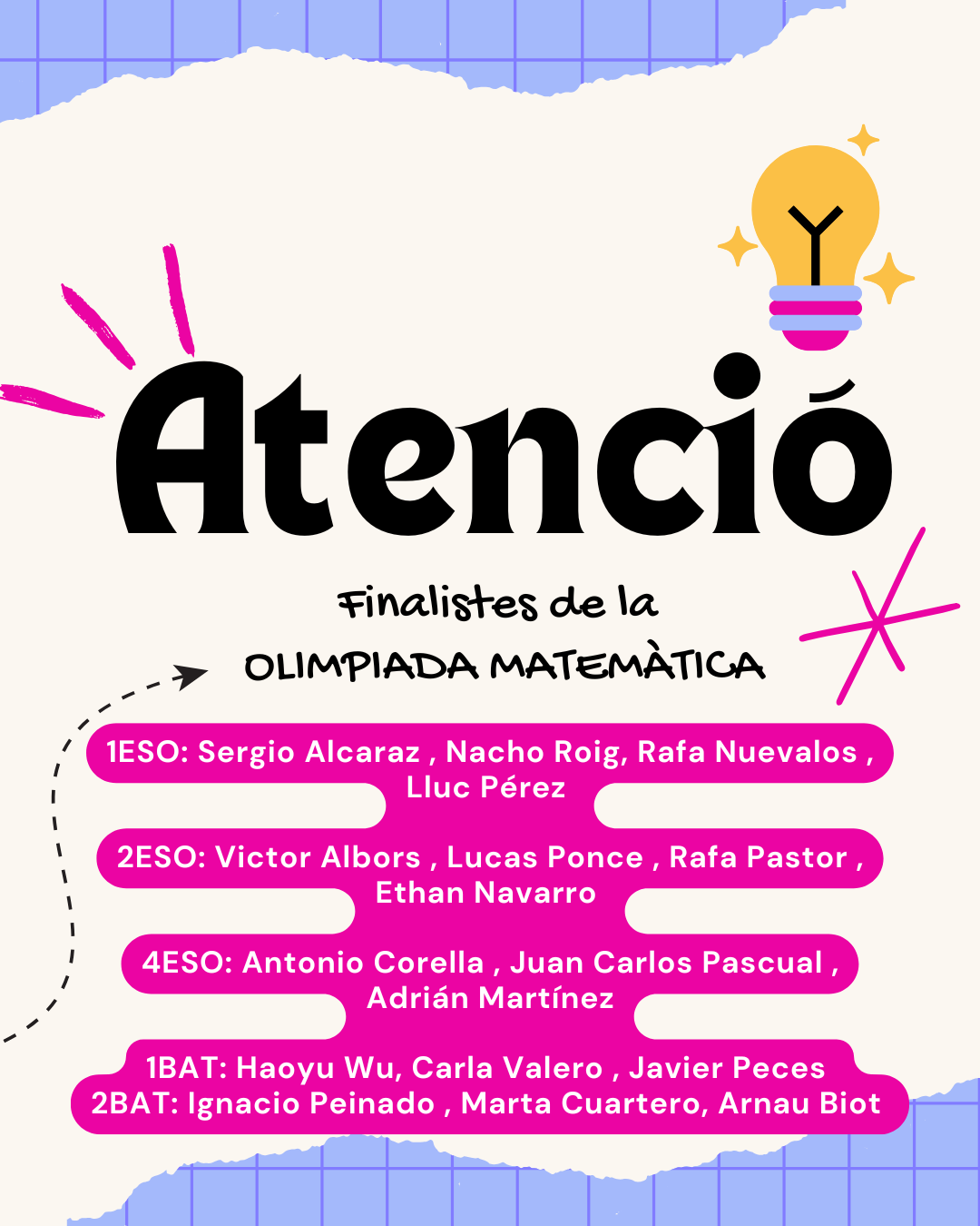 Pròxima Prova dimecres 17 de desembre