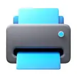 Print icon in 3D Fluency style