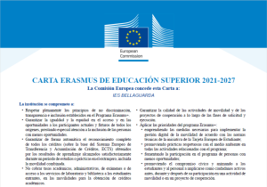 Carta ECHE de ERASMUS Superior