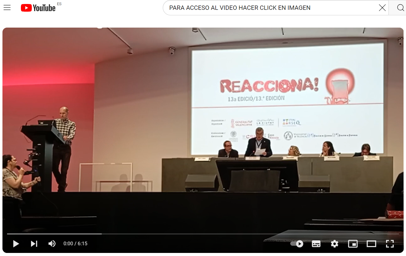 Imagen acceso al Video premio Reacciona