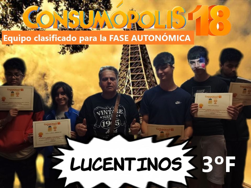 3 grups de 3 ESO F, passen a la Fase Autonòmica del Concurs Educatiu Consumópolis 18