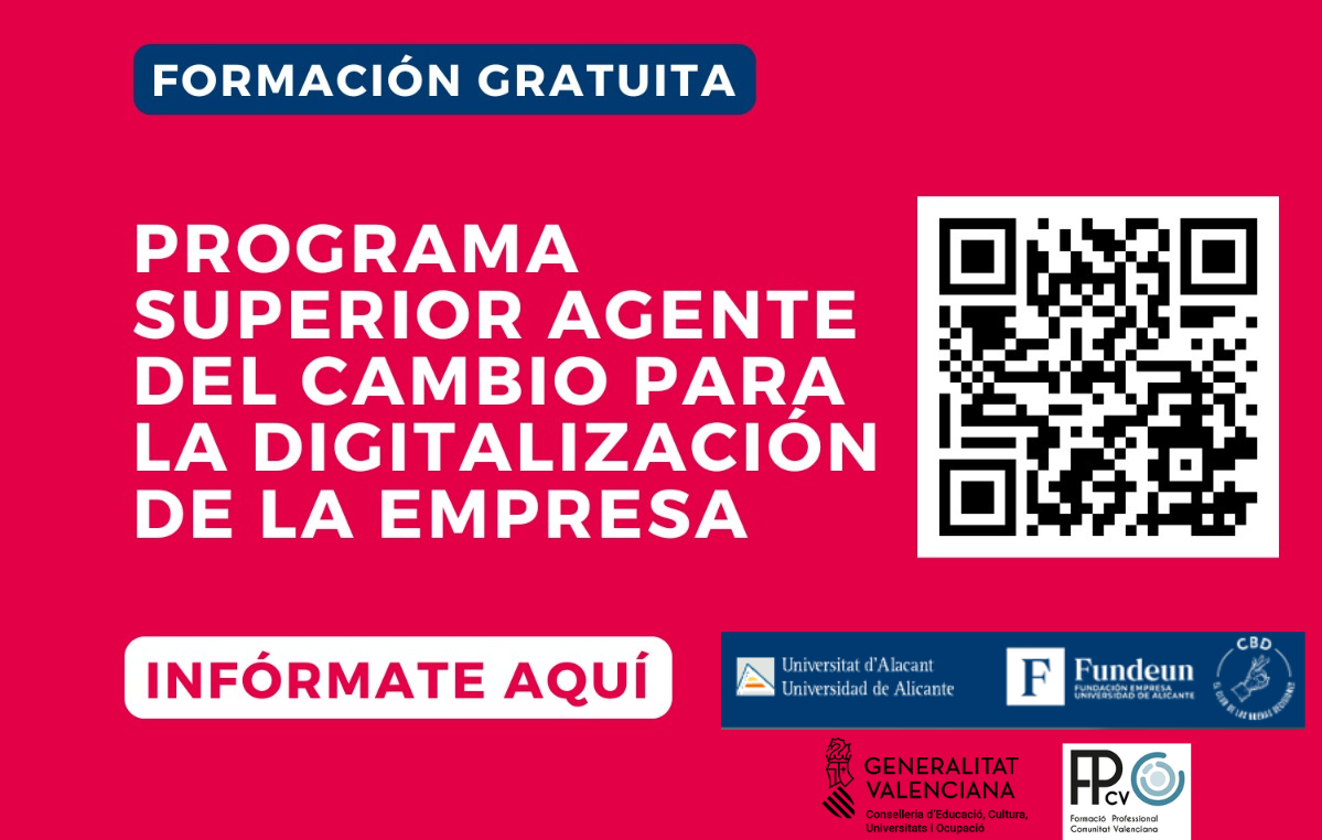 Cartel programa Superior Agente del cambio para la digitalización